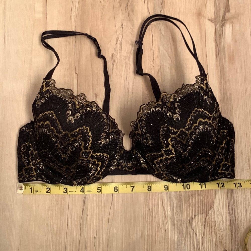 La Senza Beyond Sexy gold/blk lace bra - Picture 5 of 15
